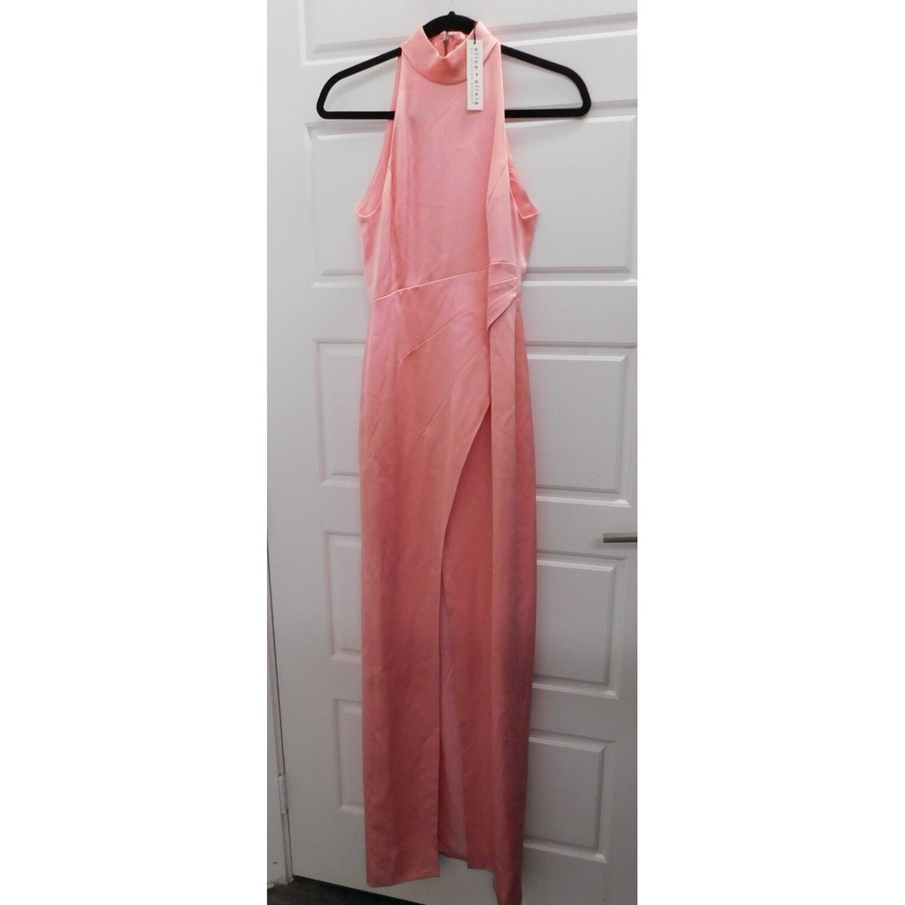 New Alice + Olivia Stacey Bendet Carnation Pink Long Sleevless Dress $440rt sz 0